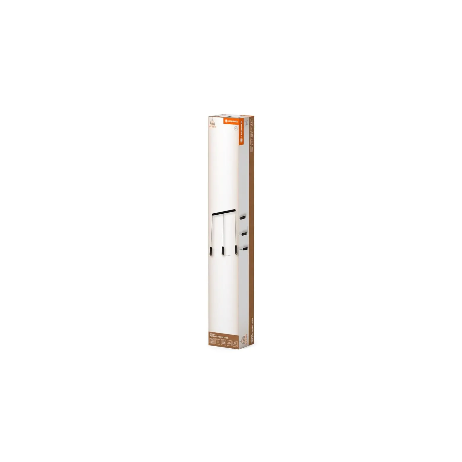 Ledvance LED Decor Pendellampa Drums Svart 7W 460lm - 830 Varm Vit