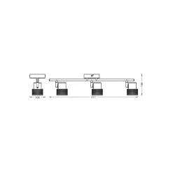 Ledvance LED Decor Spot Cork Stål Vit 10W 690lm - 827 Extra Varm Vit | Dimbar
