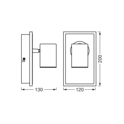 Ledvance LED Decor Spot Mars Stål Vit 16W 875lm - 830 Varm Vit