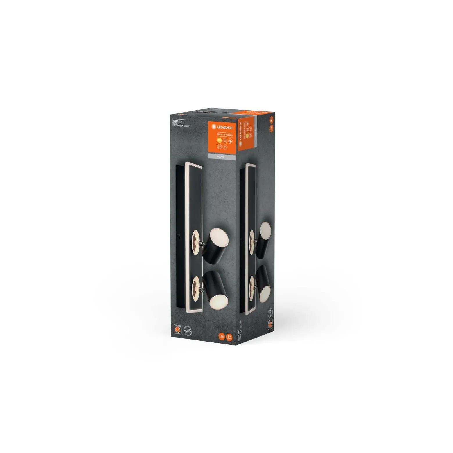 Ledvance LED Decor Spot Mars Svart 29W 985lm - 830 Varm Vit