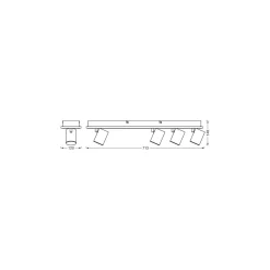 Ledvance LED Decor Spot Mars Svart 58W 1800lm - 830 Varm Vit