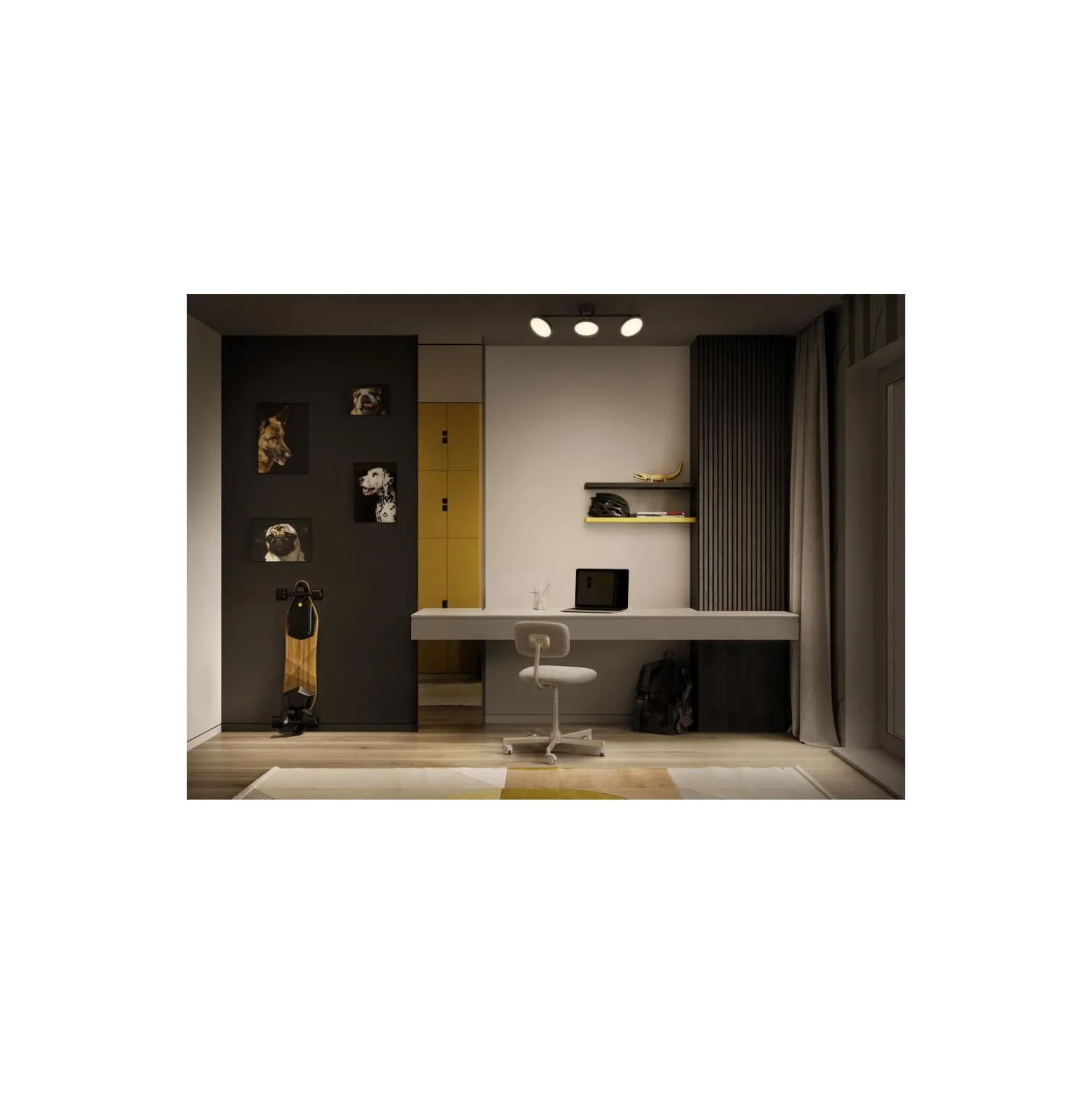 Ledvance LED Decor Spot Moon Stål Svart 16W 840lm - 830 Varm Vit