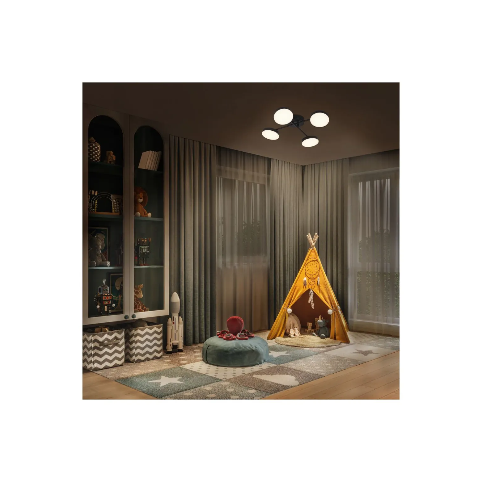 Ledvance LED Decor Spot Moon Stål Svart 21W 1120lm - 830 Varm Vit | Skrev