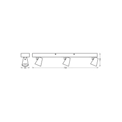 Ledvance LED Decor Spot Neptune Stål Svart 26W 1100lm - 830 Varm Vit