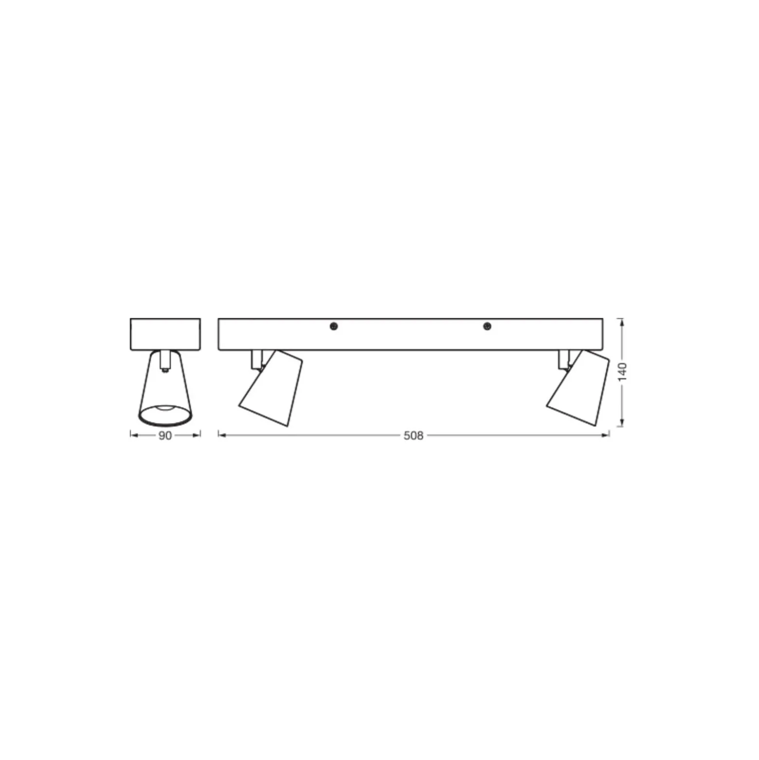 Ledvance LED Decor Spot Neptune Stål Svart 20W 635lm - 830 Varm Vit