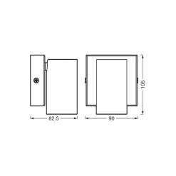 Ledvance LED Decor Spot Octagon Stål Vit 3W 230lm - 827 Extra Varm Vit | Dimbar