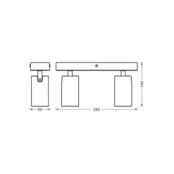 Ledvance LED Decor Spot Octagon Stål Svart 6W 460lm - 827 Extra Varm Vit | Dimbar