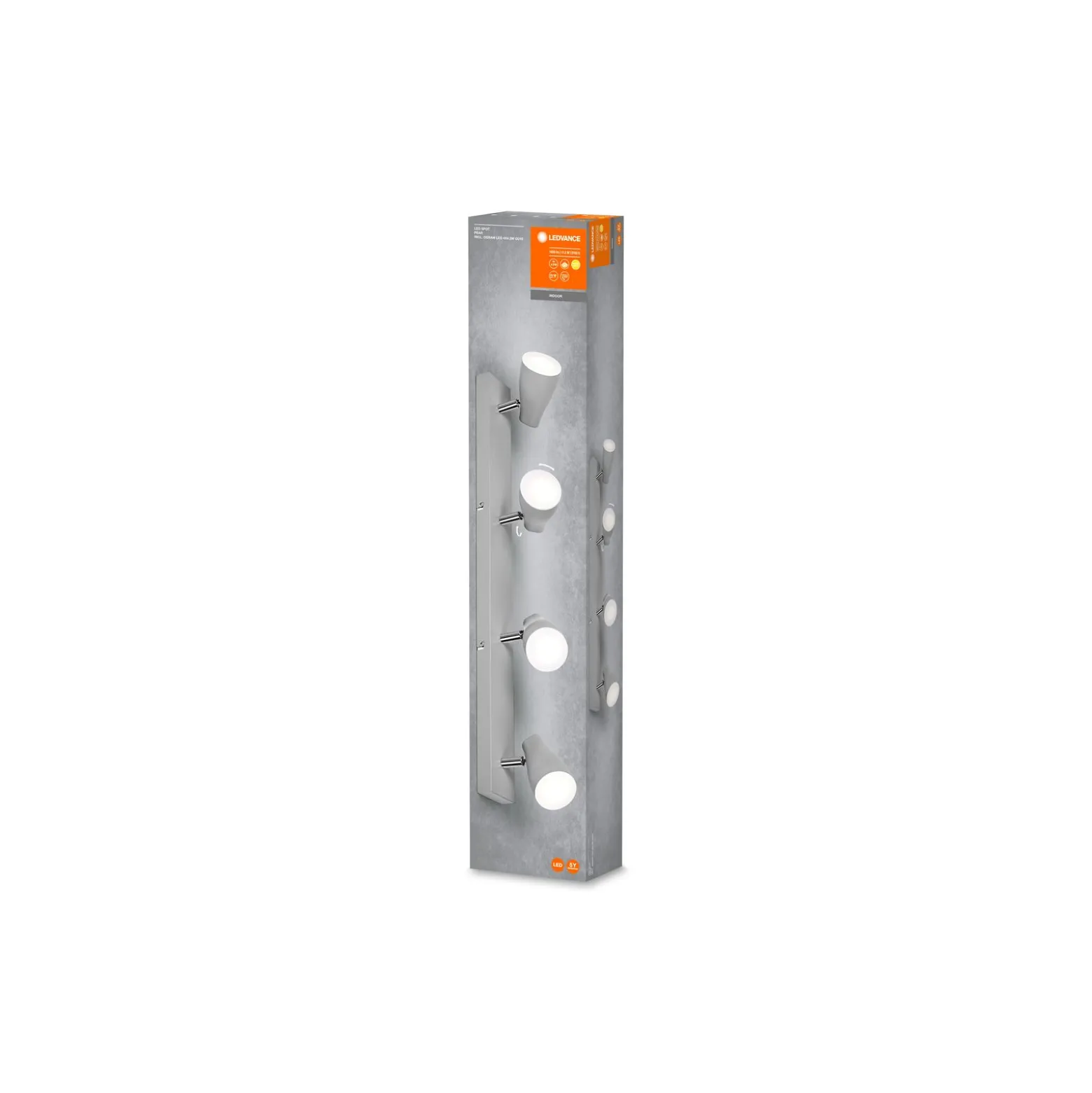 Ledvance LED Decor Spot Plast Grå 17W 840lm - 827 Extra Varm Vit | Dimbar