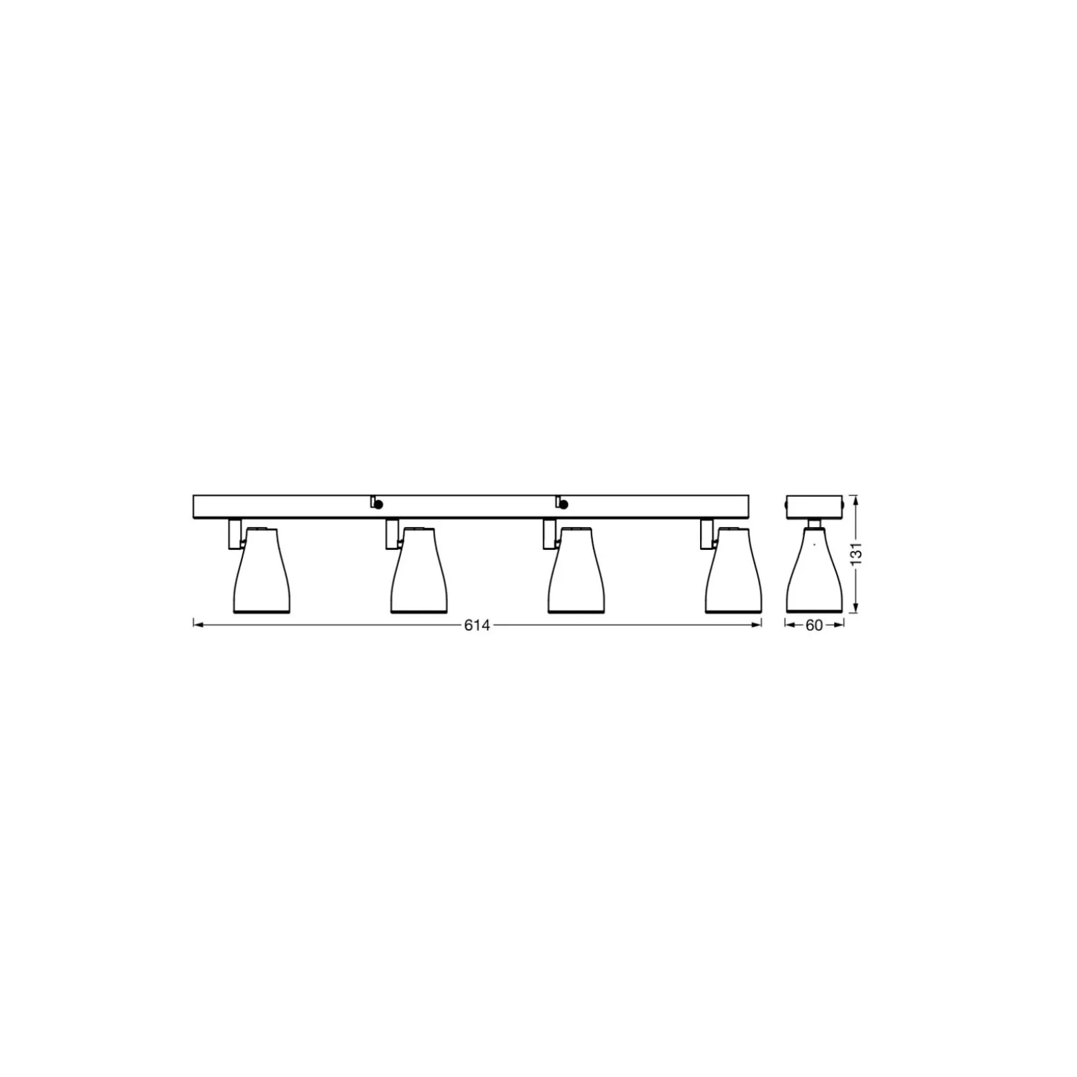 Ledvance LED Decor Spot Plast Grå 17W 840lm - 827 Extra Varm Vit | Dimbar