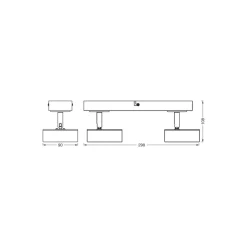 Ledvance LED Decor Spot Pluto Stål Svart 9.6W 615lm - 830 Varm Vit