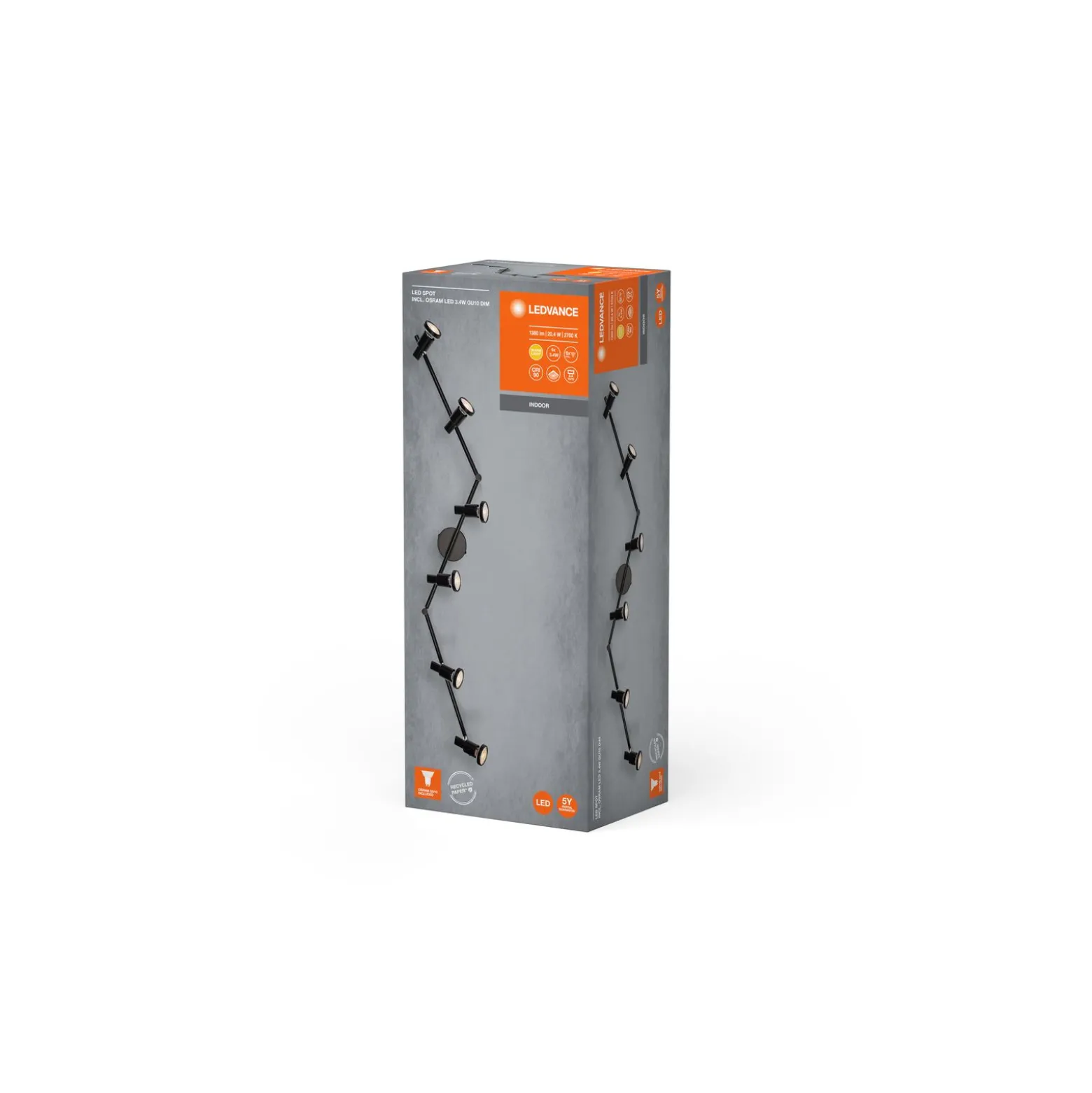 Ledvance LED Decor Spot Stål Svart 20W 1380lm - 827 Extra Varm Vit | Dimbar