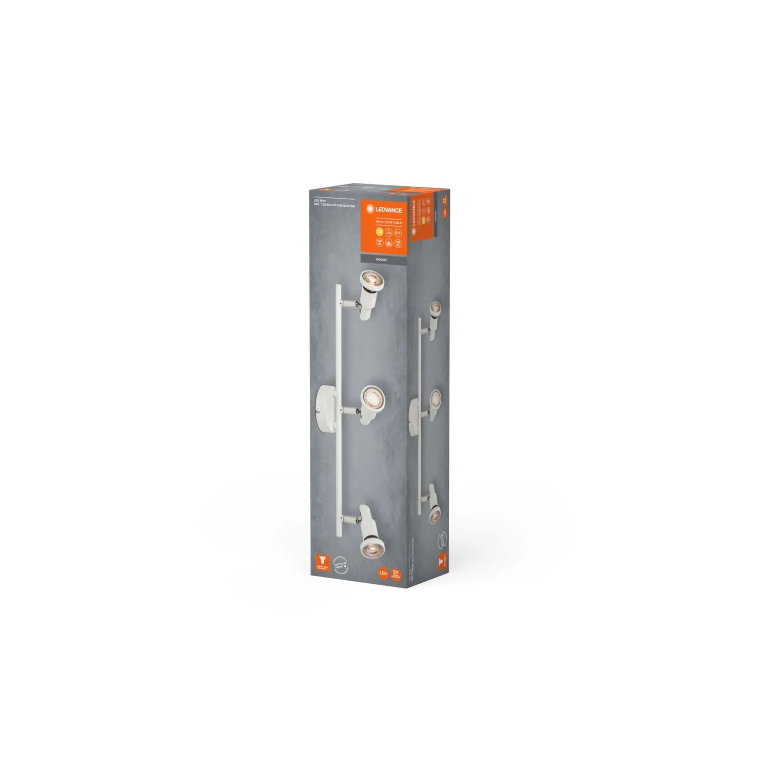 Ledvance LED Decor Spot Stål Vit 10W 690lm - 827 Extra Varm Vit | Dimbar