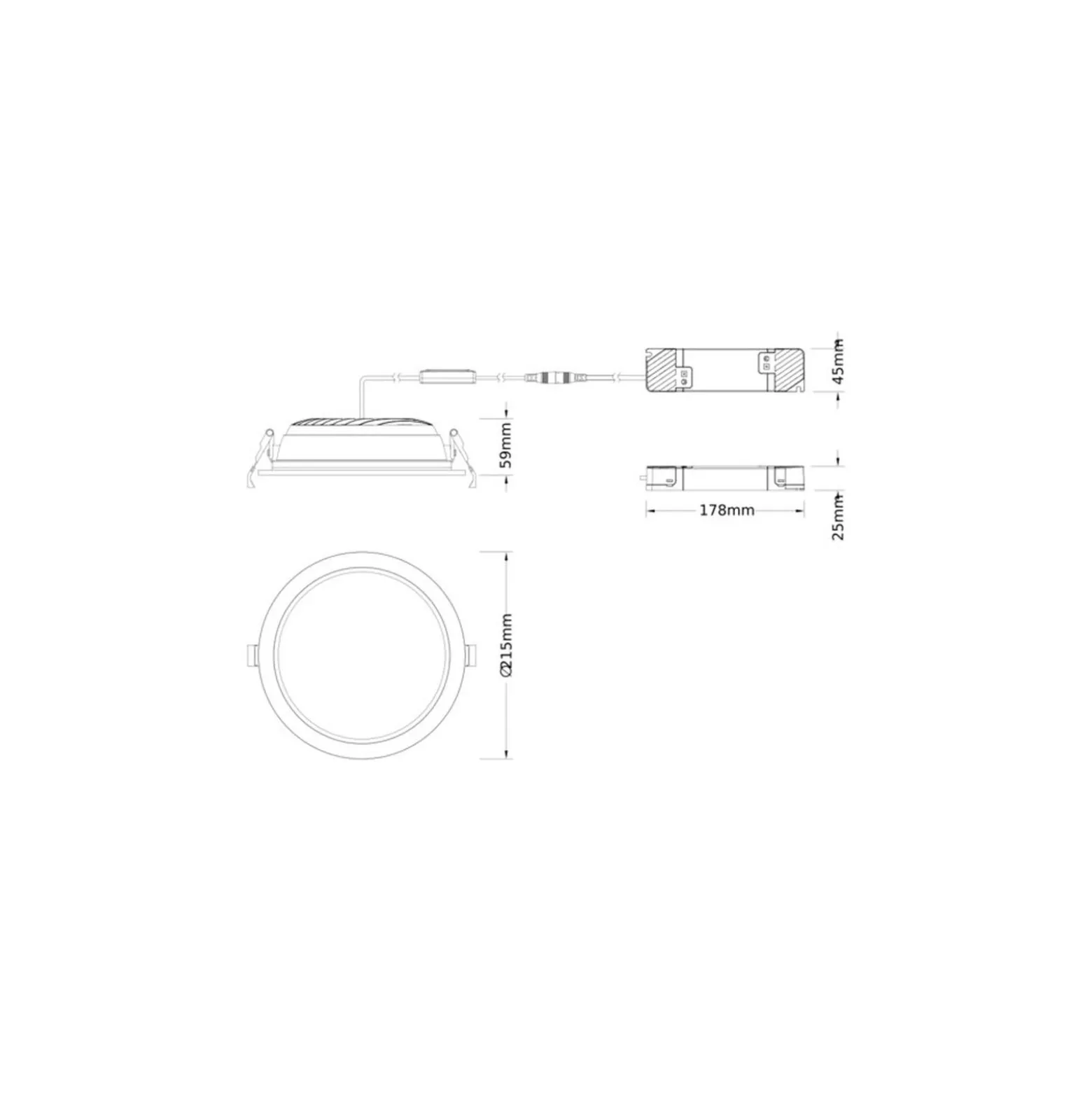 Ledvance LED Downlight Comfort Opal Aluminium Vit 30W 3600lm 180D - 930-940 CCT | 215mm - Utskärning 200mm - IP44 - Bästa Färgåtergivning - Zigbee Dimbar