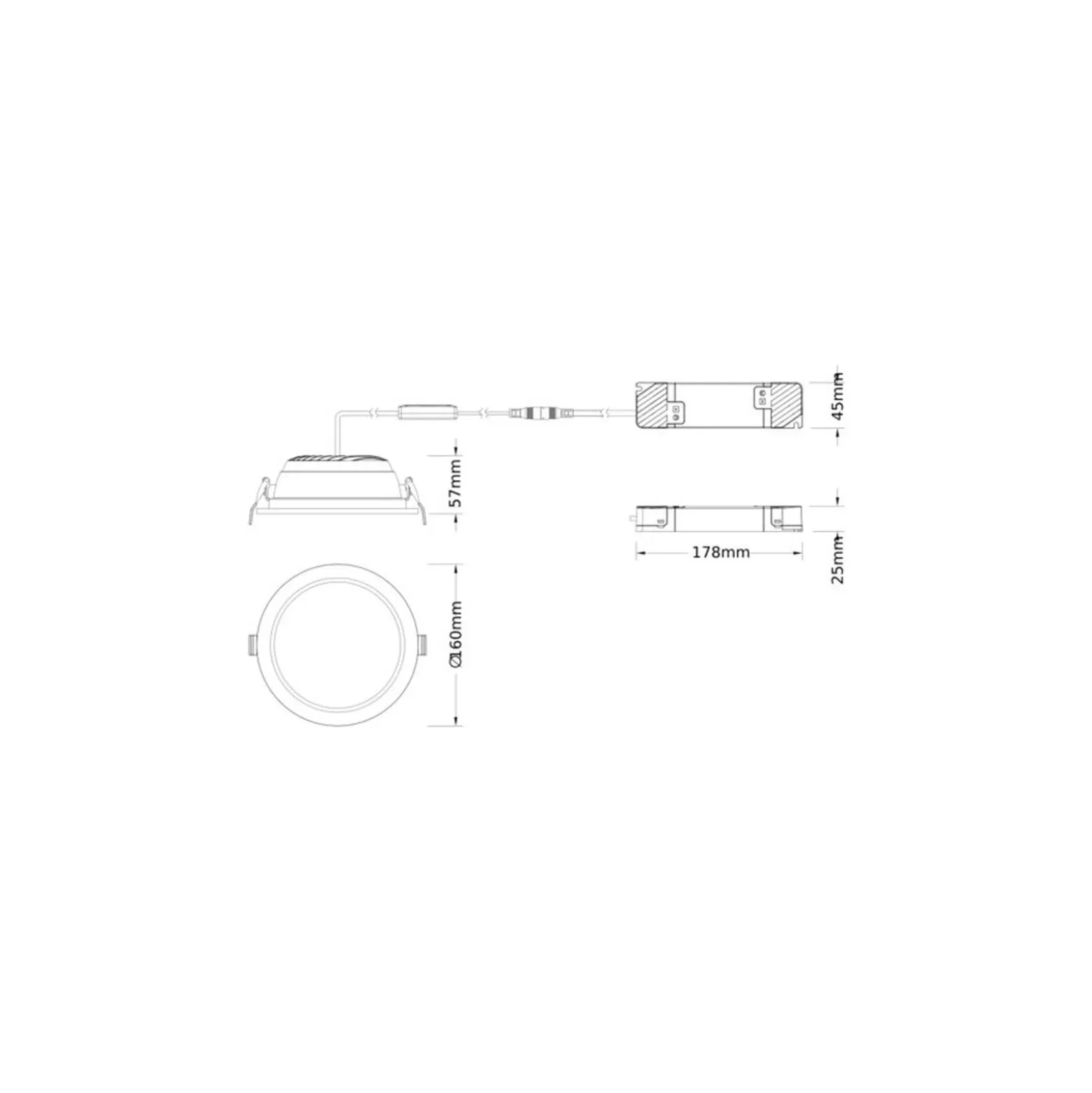 Ledvance LED Downlight Comfort Opal Aluminium Vit 18W 2160lm 180D - 930-940 CCT | 160mm - Utskärning 150mm - IP44 - Bästa Färgåtergivning - Zigbee Dimbar