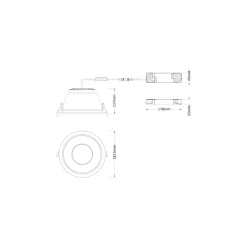 Ledvance LED Downlight Comfort Aluminium Vit 30W 3600lm 55D - 930-940 CCT | 215mm - Utskärning 200mm - IP44 - Bästa Färgåtergivning - UGR<19 - Zigbee Dimbar