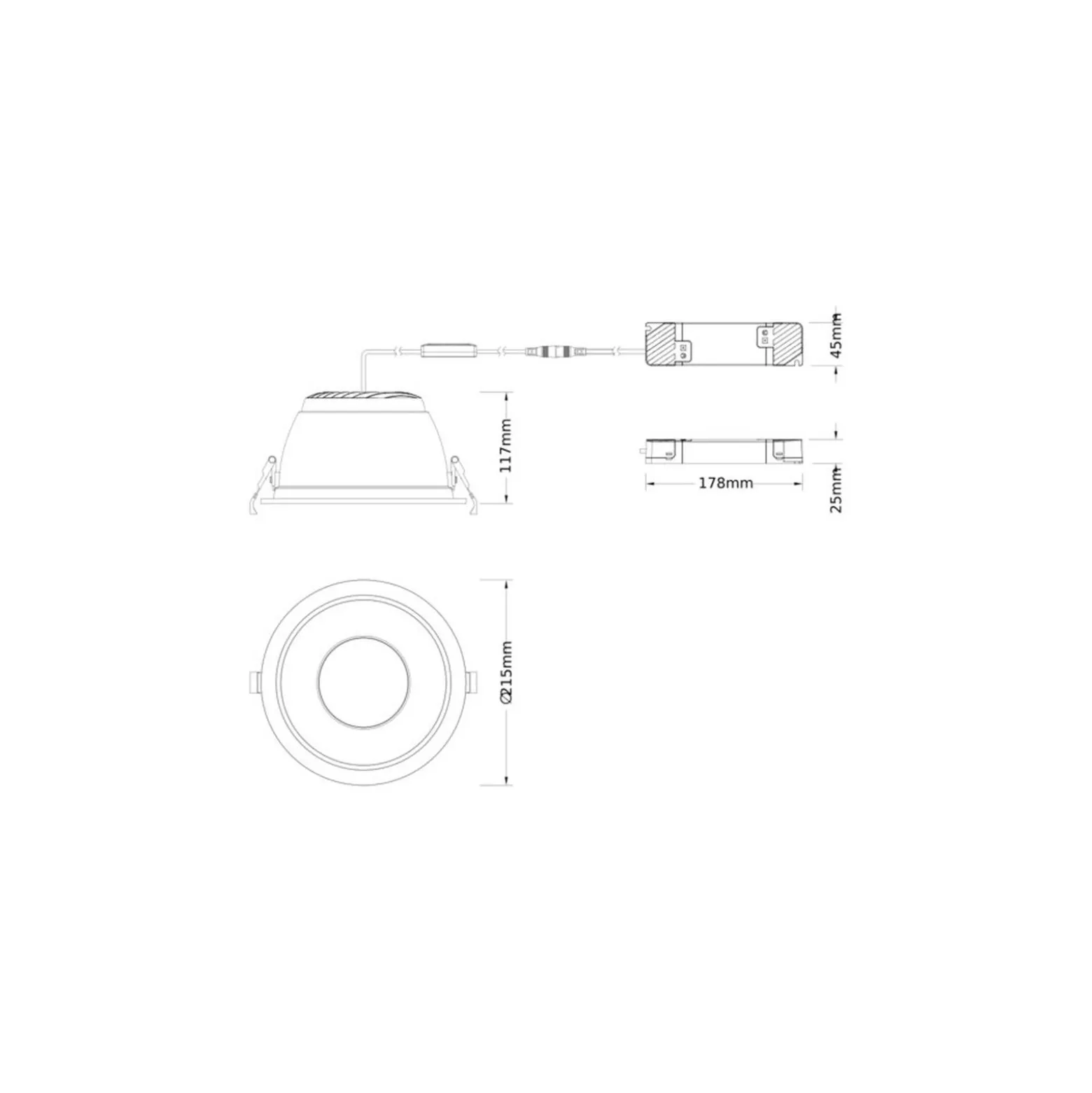 Ledvance LED Downlight Comfort Aluminium Vit 30W 3600lm 55D - 930-940 CCT | 215mm - Utskärning 200mm - IP44 - Bästa Färgåtergivning - UGR<19 - Zigbee Dimbar
