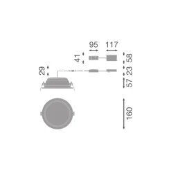 Ledvance LED Downlight Comfort High Efficiency O Aluminium Vit 15W 2175lm 100D - 840 Kallvit | 160mm - Utskärning 150mm