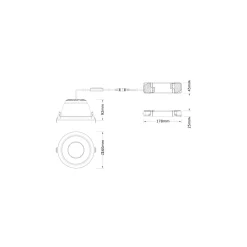 Ledvance LED Downlight Comfort Aluminium Vit 18W 2160lm 55D - 930-940 CCT | 160mm - Utskärning 150mm - IP44 - Bästa Färgåtergivning - UGR<19 - Zigbee Dimbar