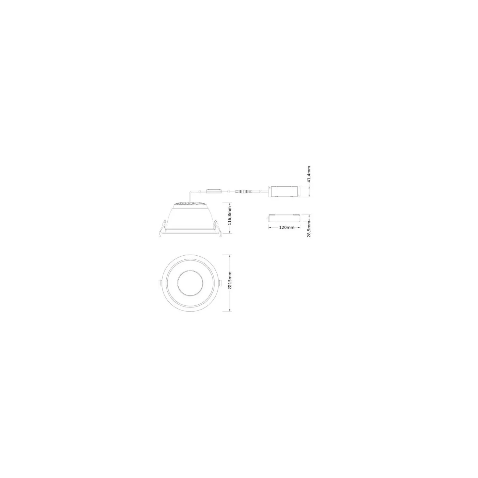 Ledvance LED Downlight Comfort UGR19 Aluminium 30W/25W/20W 3600lm/3000lm/2400lm 100D - 930-940 CCT | Utskärning 200mm- IP44 - Bästa Färgåtergivning