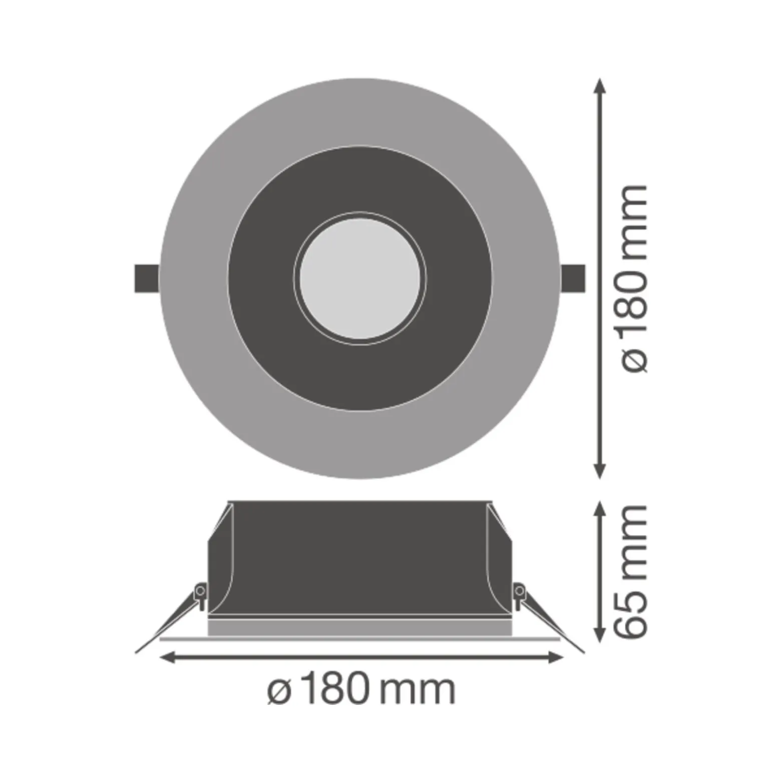 Ledvance LED Downlight Performance DN155 Zigbee Vit 14W 1600lm - 840 Kallvit | 180mm - Utskärning 155mm