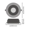 Ledvance LED Downlight Performance DN195 21W 2520lm 65D - 840 Kallvit | 220mm - IP54