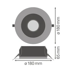 Ledvance LED Downlight Performance DN155 14W 1600lm 65D - 840 Kallvit | 180mm - IP54