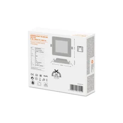 Ledvance LED Downlight Slim Fyrkant SQ105 6W 420lm 120D - 830 Varm Vit