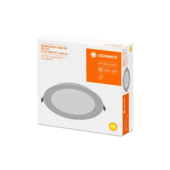 Ledvance LED Downlight Slim Runda DN155 12W 1020lm 120D - 830 Varm Vit | 169mm