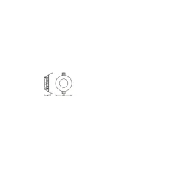 Ledvance LED Downlight Slim Recess Vit 4.5W 240lm 110D - 840 Kallvit | 85mm - Utskärning 72mm