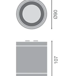 Ledvance LED Downlight Surface IP65 Aluminium Svart 15W 1650lm 36D - 840 Kallvit | IP65