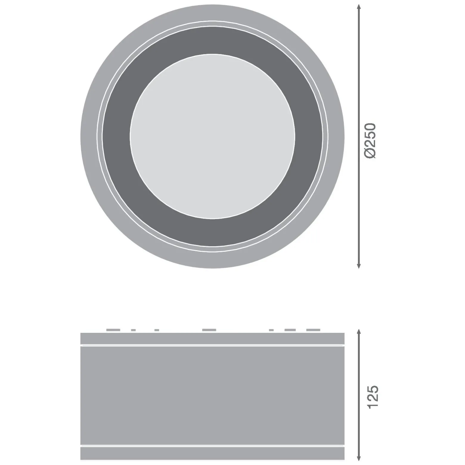 Ledvance LED Downlight Surface IP65 Aluminium Vit 45W 4950lm 60D - 840 Kallvit | IP65