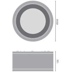 Ledvance LED Downlight Surface IP65 Aluminium Svart 45W 4725lm 36D - 830 Varm Vit | IP65
