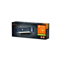 Ledvance LED Endura Stil Solar Vägglampa Svart 6W 540lm - 830 Varm Vit | Rörelsesensor