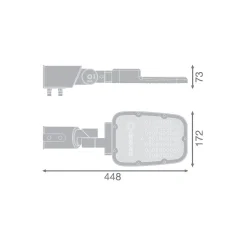 Ledvance LED gatubelysning Area Value Liten SPD Aluminium Grå 30W 3900lm 160x58D - 730 Varm Vit | IP66 - Symmetrisk