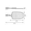 Ledvance LED Gatubelysning Area Large RV35ST Aluminium Grå 90W 11700lm 155X69D - 730 Varm Vit | IP66 - Asymmetrisk