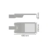 Ledvance LED gatubelysning Flex Medium RV25ST Grå 80W 11400lm 25x145D - 730 Varm Vit | IP66 – Asymmetrisk