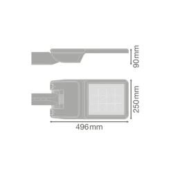 Ledvance LED Gatubelysning Flex Medium RV25ST Grå 80W 11650lm 25x145D - 740 Kallvit | IP66 - Asymmetrisk