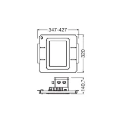 Ledvance LED Gatubelysning Urban Villa Retrofit 40W 5200lm 140D - 730 Varm Vit | IP66 - Dali Dimbar - Symmetrisk