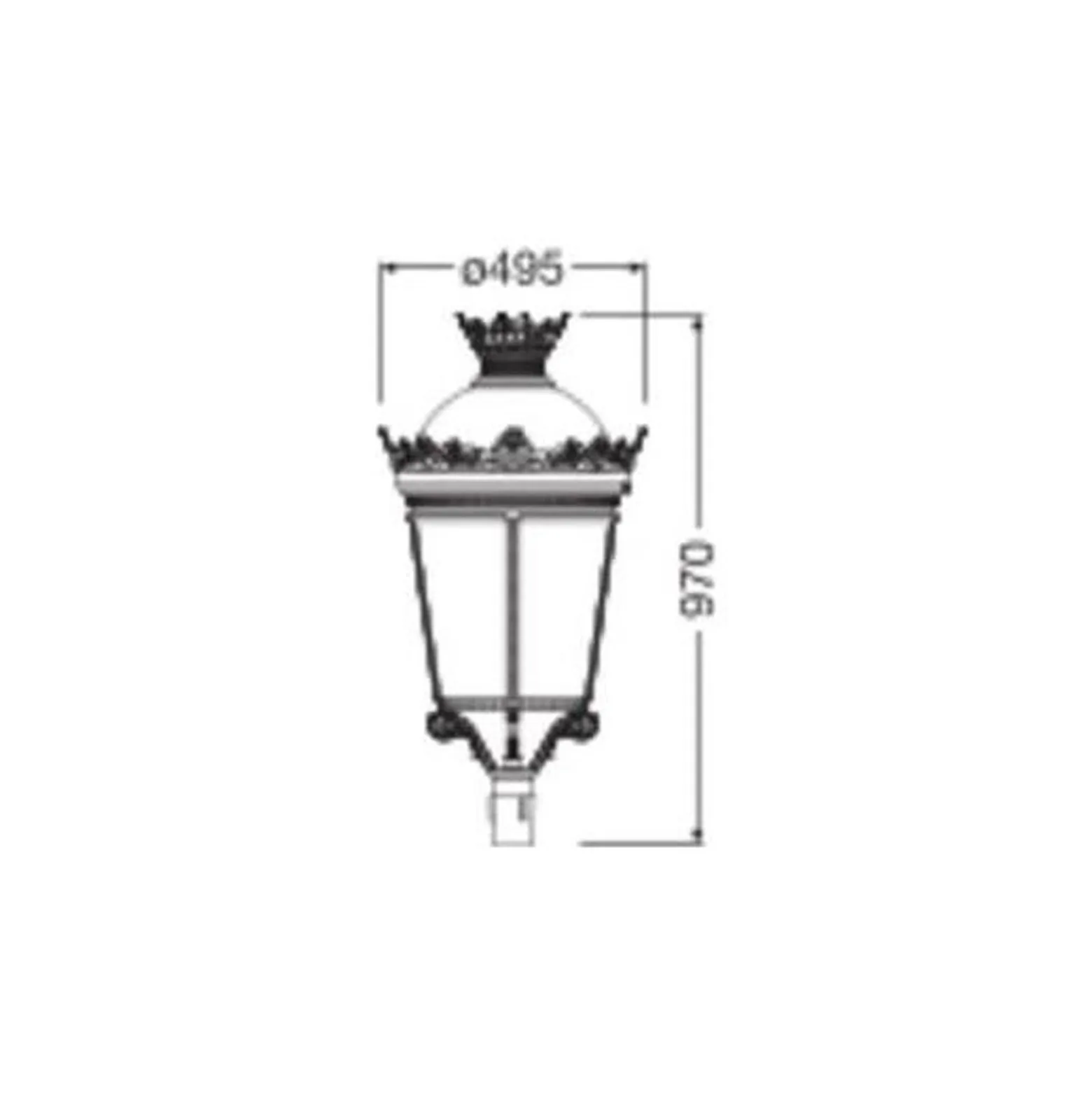Ledvance LED Gatubelysning Urban Fernandino 60W 6300lm 140D - 722 Extra Varm Vit | IP66 - Symmetrisk