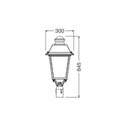 Ledvance LED Gatubelysning Urban Villa Compact 40W 5000lm 140D - 740 Kallvit | IP66 - Symmetrisk