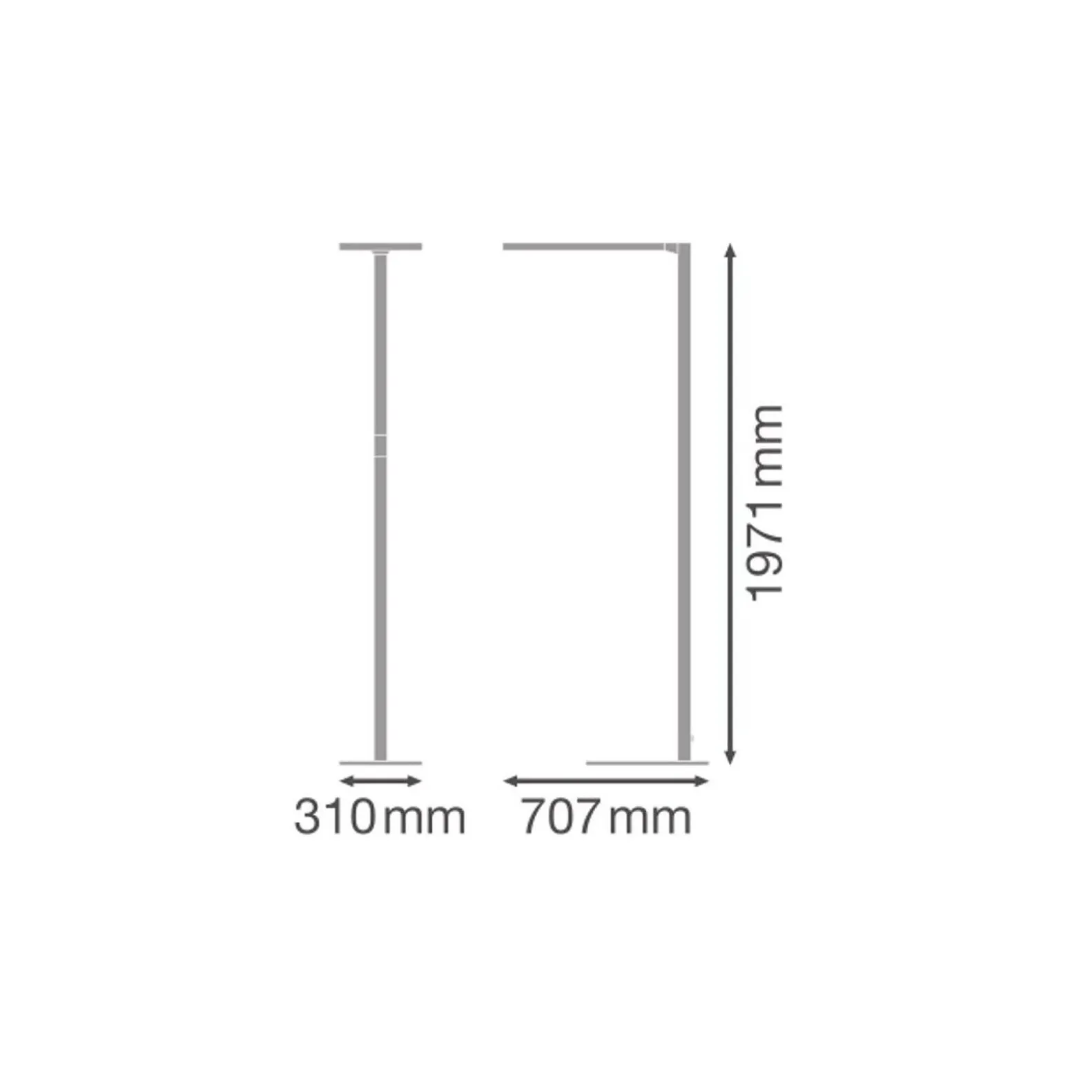 Ledvance LED Golvlampa Compact Grå 88W 12600lm - 840 Kallvit| Dimbar