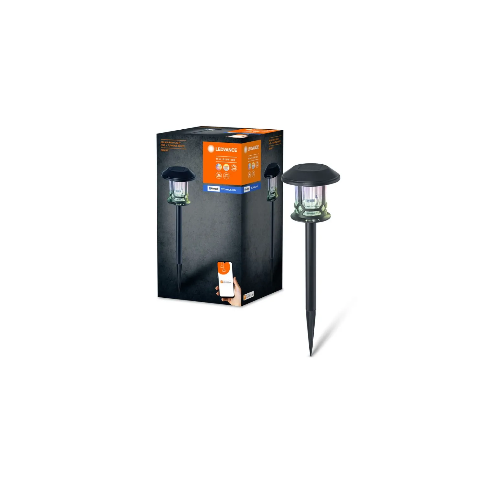 Ledvance LED Ground Spik Smart+ Svart 0.12W 5lm - 830-865 Justerbar Vit | RGBW - IP44