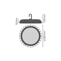Ledvance LED Highbay Compact Gen 2 Aluminium Svart 120W 19200lm 110D - 840-850-865 CCT | IP65