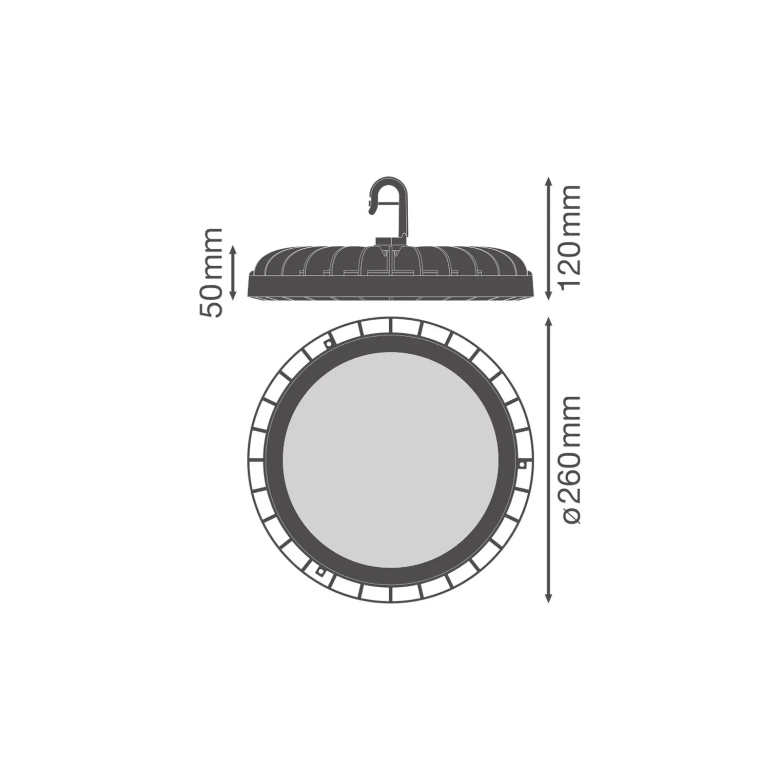 Ledvance LED Highbay Compact Gen 2 Aluminium Svart 120W 19200lm 110D - 840-850-865 CCT | IP65