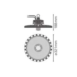 Ledvance LED Highbay Sensor Gen4 147W 22000lm 110D - 840 Kallvit | IP65 - Rörelse- och ljussensor