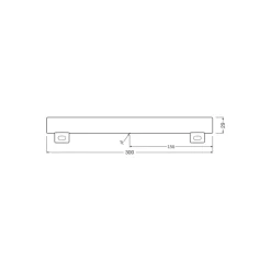 Ledvance Ledinestra BASE LED Tube 3.5W 370lm - 827 Extra Varm Vit | 30cm - Ersättare 25W