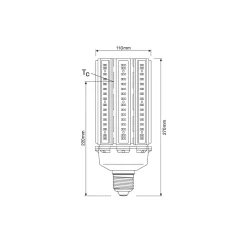 Ledvance LED Lampa HQL LED P E40 90W 13000lm - 840 Kallvit | Ersättare 250W