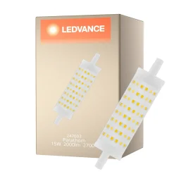 Ledvance LED Line R7s Dubbel Ended 118mm 15W 2000lm - 827 Extra Varm Vit | Dimbar - Ersättare 125W