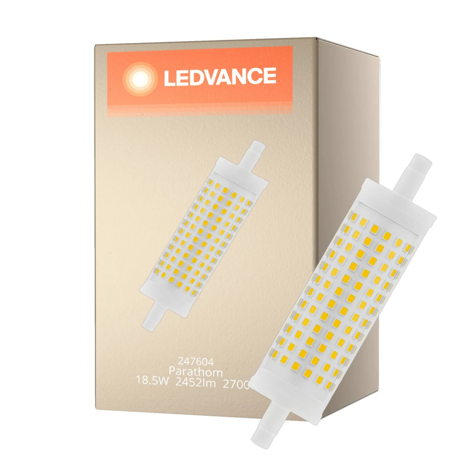 Ledvance LED Line R7s 118mm 18.5W 2452lm - 827 Extra Varm Vit | Dimbar - Ersättare 150W