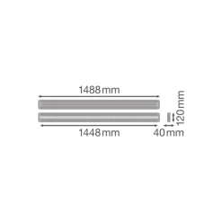 Ledvance LED Linjär IndiviLED 25W 3100lm - 830 Varm Vit | 150x12cm - 3 timmar nödbelysning